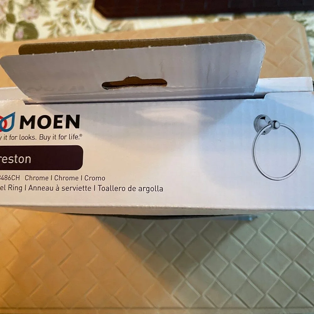 Moen Preston Chrome Towel Ring DN8486CH New in Box